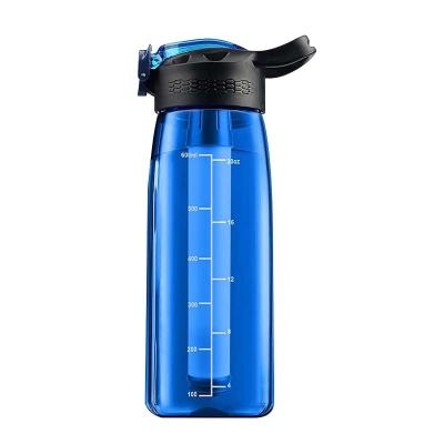 China 1500L CE Camping Filter Bottle 210 Gram Hollow Fiber Activated Carbon for sale