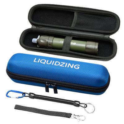 China Blue Water Purifier Case Die Cutting Foam With Hand Strap Lifestraw Case for sale