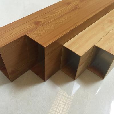 China Wholesale Wood Aluminum High Quality Wood Grain Finishing Slats Decorations Factory Decoration Aluminum Profiles for sale