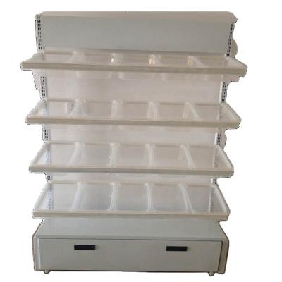 China New Double Sided Mold Supermarket Candy Rack With Box Bottom for sale