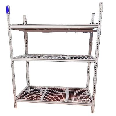 China With heavy duty boltless grab bar garage shelving unit with grab bar and wire decking for sale