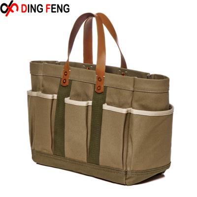 China Custom Outdoor Open Top Tote Bag Gardening Storage Bag Polyester Tarpaulin Nylon Plant PU Etc Plant Utility Garden Tool China Tote Bag for sale