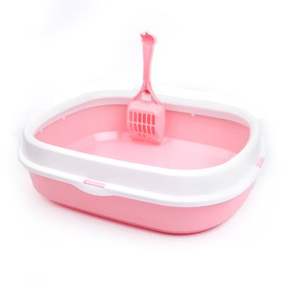 China Sustainable Materials PE Cat Litter Box With Cat Litter Shovel With High Quality And Cheapest Price Pet Grooming And Maintenance Products for sale