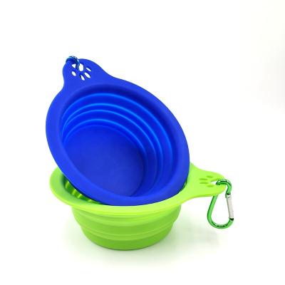 China Silicone 450ml Collapsible Pet Water Viable Bowl Portable Pet Driver Bowl For Travel Dog Bowls For Water And Foods In Outdoor for sale