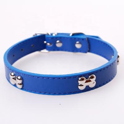 China DETACHED Pet Collar Dog Pet Collar Hot New Products Personalized Custom Bone Leatherette Pet Collar for sale