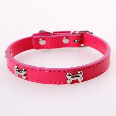 China DETACHED Leatherette Bone Pet Collar and Pet Leash Made of PU and Oxford Cloth or Nylon with High Quality Pet Collars and Leash for sale