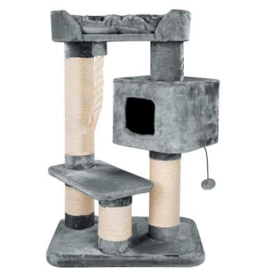 China China Manufacture Stocked Cats Climber Tower Hammock Large Cat Scratchers Cat Tree Pillars 17cm Luxury Goods For Climbing for sale