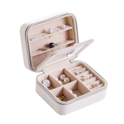 China Artgimen PU Leather Jewelry Box Case Travel Jewelry Bag Organizer Display Jewelry Holder for Earring Ring Necklace Packaging for sale