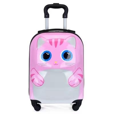 China Kids Travel Luggage 18 Inch Trolley Luggage Kids Suitcase PC Bag Cartoon Printing Suitcase Custom Kids for sale