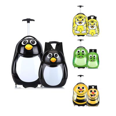 China Cartoon 16 Inch 20 Inch 24 Inch Luggage Tie Rod Bag Universal Children's Scooter Kids Suitcases for sale