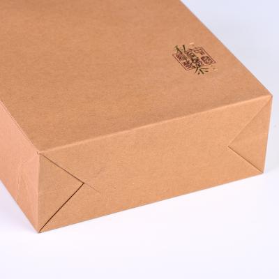 China Gift & Custom Made Craft Kraft Paper Shopping Bag Paper Bags With Your Own Kraft Logo for sale