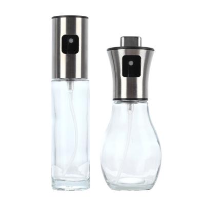 China Viable Type Oil Bottle BBQ Glass Oil Jar Fuel Injection Fuel Injection 304 Stainless Steel Oil Spray Bottle Press Bottle for sale