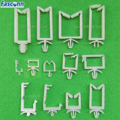 China Plastic Wire Saddle Top/Side Entry, Locking Quarter Turn Top Wire Clamp, Blind Hole Small Fir Tree Cable Racks Arrowhead Mount for sale