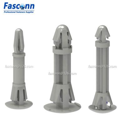 China Reverse Nylon66 (RMS-01) Nylon Flare Mounted Locking PCB Support Post For Round Hole, Heavy Duty PCB Standoff, RLCBS for sale