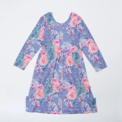 China Anti-wrinkle fashion leisure lantern sleeve babies dress dress for sale