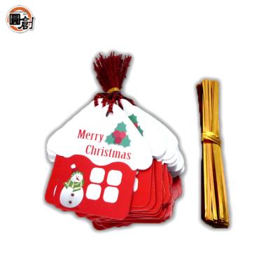 China Other Santa Claus Paper Gift Tags With Other Twist Ties for sale