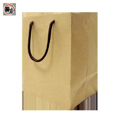 China Custom handmade flexiloop 17*12.5x*21cm handle kraft paper bag for sale