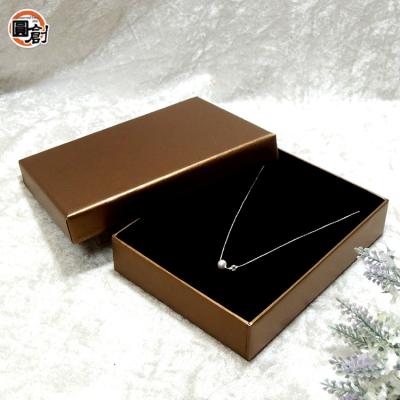 China Jewelry Packaging Brown Jewelry Packaging Box With Logo Custom Jewelry Box For Ring Necklace Bracelet for sale