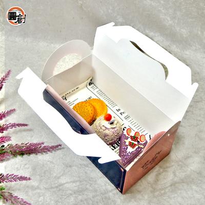 China Custom Made Handmade Logo Packaging Cake Food Paper Box for sale