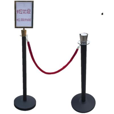 China Double sided traditional bracket with queue barrier rope for sale