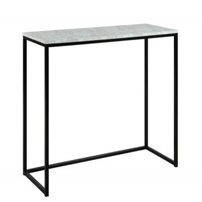 China Matte Black Frame For Glass Modern Media Console Table for sale