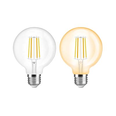 China Illumination And Decoration GLEDOPTO Zigbee G95 Filament Amber Glass Bulbs Vintage Decorative Light Bulb for sale