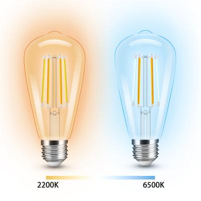 China Residential single track light led patio string lights 220v globe st64 a60 filament bulb for sale