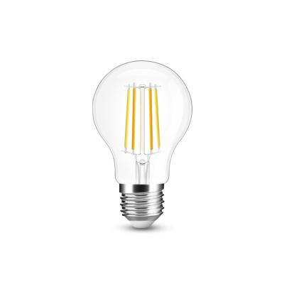 China Brightness 1%-100% Dimmable Filament A60 LED Vintage Edison Bulb 2200-6500K ZigBee White Smart Hub and Alexa Compatible for sale