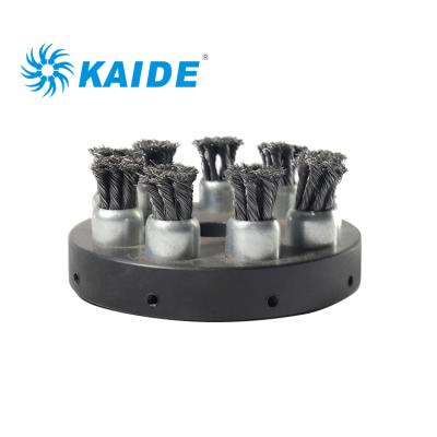 China High Quality Twisted Stainless Steel Knot Wire Disc Grinding Brush With ISO Certificate for sale