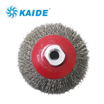 China 2020 Industrial Stainless Steel Crimped Wire Cleaning Bevel Brush With Good Quality For Cleaning for sale