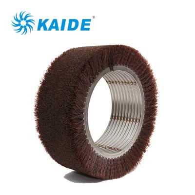 China Professional Industrial Spiral Cleaning Brush Roller For Welded Package System For Cleaning for sale