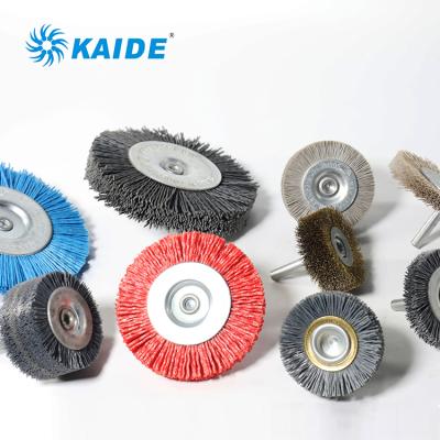 China 2021 Abrasive Nylon Wire Cleaning Wheel Brushes With Shank For Cleaning for sale