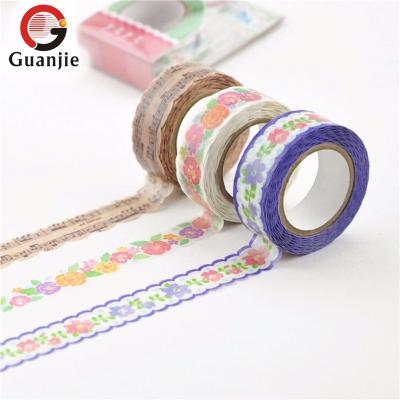 China Decorative die cut paper flowers waterproof scrapbooking die cut ribbon for sale