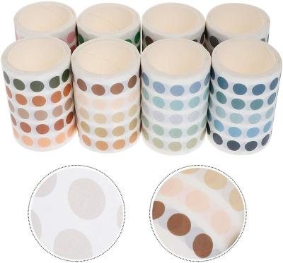 China Waterproof Customized Decoupage Washi Tape Dots Washi Tape Round Stickers Colorful Masking Washi Tapes Dot Stickers Decals for DIY for sale