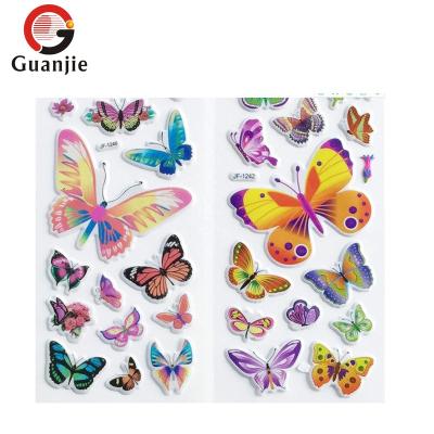 China Durable Custom Design Inflated Butterfly Sticker Factory for sale