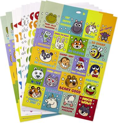 China Waterproof+Eco-friendly Custom Design Kiss Cut Cartoon Animal Stickers Cover Monkey PVC Vinyl Removable Sticker for sale