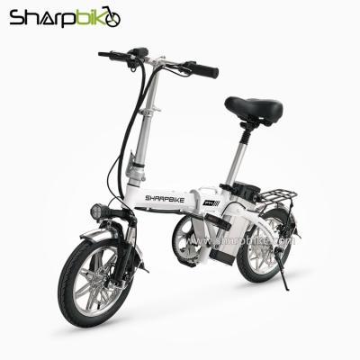 China SHARPBIKE standard 48V 250W 14 inch cheap folding electric bike for sale