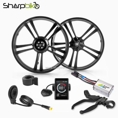 China Sharpbike 20 inch 1500w 52v fat tire electric bike kit with TFT LCD display SKF04S2 20