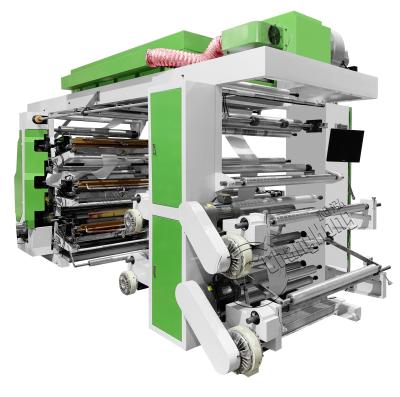 China New type hotel stack - 2 4 6 8 color plastic sheet flexo flexographic printing machine for sale