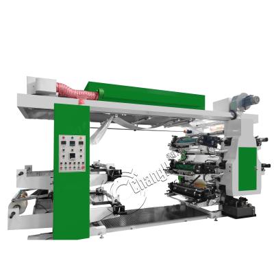 China Changhong 6 Color Stack Type Semi-automatic Hotels High Speed ​​Plastic Film Flexo Machine for sale