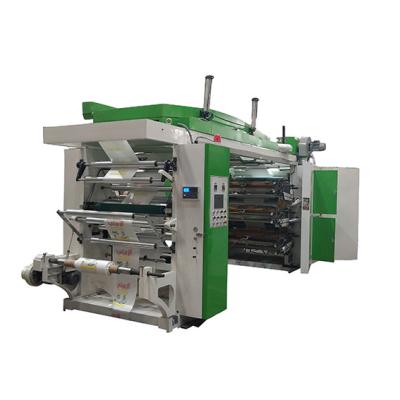 China Building Material Shops Changhong Mini Central Drum 6 Colors Flexo Printing Machine Press On Material Roll Type for sale