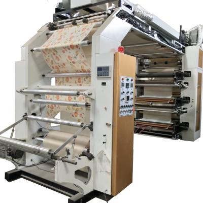 China Stack type 6 colors non woven fabric flexo printing machine good printing shops sale price for sale