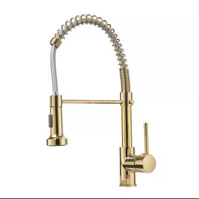 China With Faucet HP CUPC Spring Pull Down  SS304 Stainless Steel Kitchen Faucet for sale