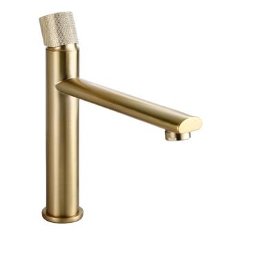 China Metered Faucets HP Tap Modern Style Golden Bathroom Faucet Hot and Cold Water-water Jet Basin Faucet Manufacturer Wholesale New Mixing Faucet Ho for sale