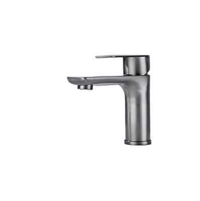 China Thermostatic Faucets HP 304 stainless steel Brushed Finish Basin Mixer Tap Single Handle Thermostatic Hot and Cold bathroom faucet basin faucet for sale