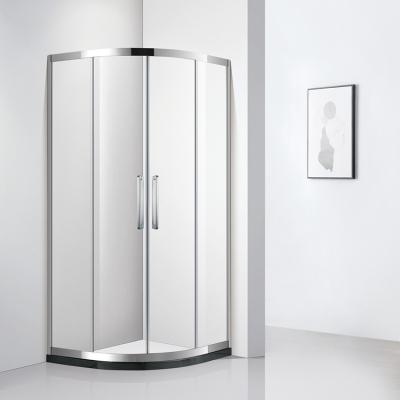 China Modern Arc sliding shower door corner cabin 6mm clear glass shower room Chrome alum bath shower enclosure room for sale