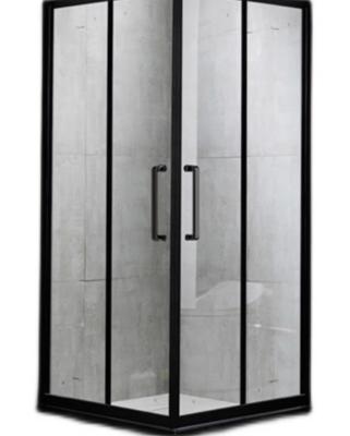 China Modern Straight double-sliding sliding door  8mm clear glass shower room Chrome alum bath shower enclosure room for sale