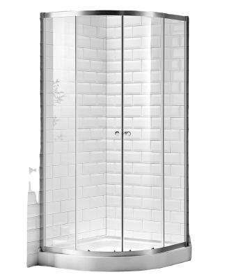 China Modern HP Hot Selling Customized Economical Aluminum Alloy Profile Bathroom Sliding Fan Shower Room Tempered Glass Shower Door for sale