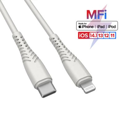 China Mobile Phone For iPhone Ladekabel Lightning Kabel For Apple MFi Zertifiziert Schnell USB C To 8 Pin Lighting Kabel- 1m White Color for sale