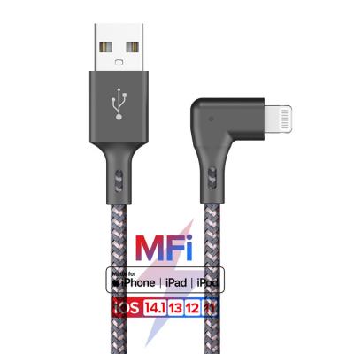 China High Quality IOS OEM 90 Degree MFI 1m USB Charger C89 Lighting For Apple Ladekabel Charging Wire For iPhone 12 USB Data Cable for sale